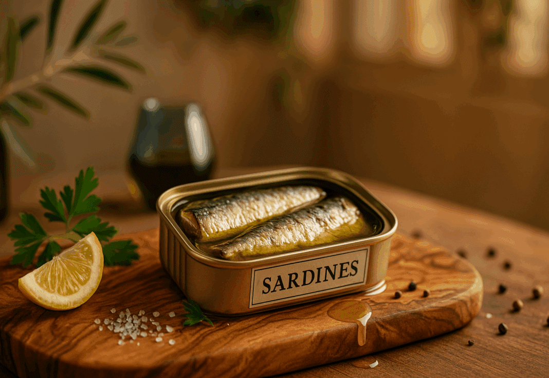 Eating canned sardines in extra virgin olive oil as part of my longevity strategy